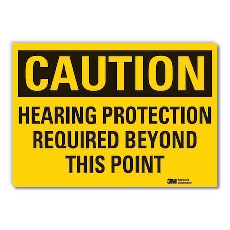 Caution Sign, 10" W, 7" H, 0.004" Thickness, LCU3-0402-ED_10x7