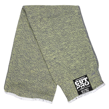 Cut-Resistant Sleeve: ANSI/ISEA Cut Level A6, Thumbhole, 18 in Length, Green, Knit Cuff