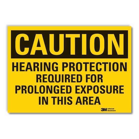 Caution Sign, 3-1/2 in. H, Vinyl, LCU3-0456-RD_5x3.5