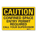 Caution Sign, 10 in. H, Vinyl, LCU3-0445-RD_14x10