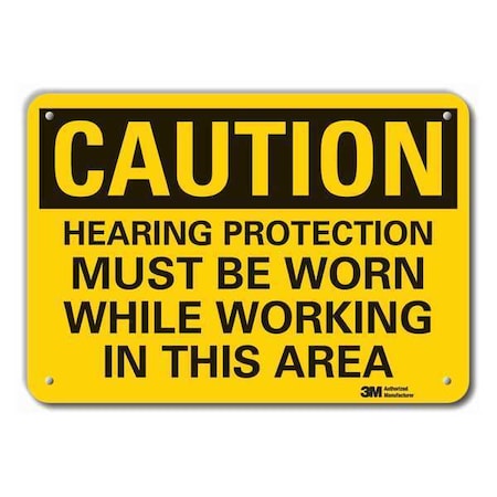 Caution Sign, 14" W, 10" H, 0.055" Thick, LCU3-0447-NP_14x10