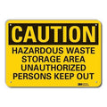 Caution Sign, 10 in H, 14 in W, Plastic, Horizontal Rectangle, English, LCU3-0448-NP_14x10