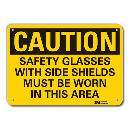 Caution Sign, 14" W, 10" H, 0.055" Thick, LCU3-0450-NP_14x10