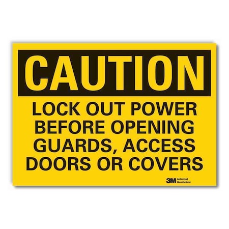 Caution Sign, 10 in. H, Vinyl, LCU3-0452-RD_14x10