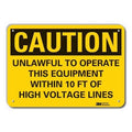 Caution Sign, 14" W, 10" H, 0.055" Thick, LCU3-0465-NP_14x10