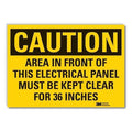 Caution Sign, 3-1/2 in. H, Vinyl, LCU3-0466-RD_5x3.5