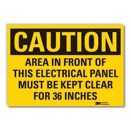 Caution Sign, 3-1/2 in. H, Vinyl, LCU3-0466-RD_5x3.5