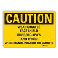 Caution Sign, 3-1/2 in. H, Vinyl, LCU3-0475-RD_5x3.5