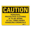 Caution Sign, 3-1/2 in. H, Vinyl, LCU3-0477-RD_5x3.5
