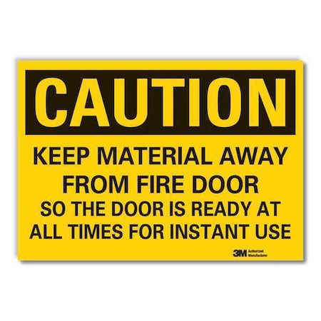 Caution Sign, Non-PVC Polymer, 10 in W, 7 in H, Yellow