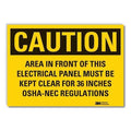 Caution Sign, 3-1/2 in. H, Vinyl, LCU3-0482-RD_5x3.5