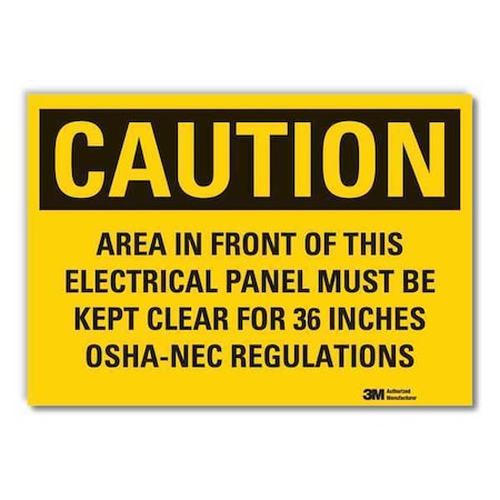 Caution Sign, 3-1/2 in. H, Vinyl, LCU3-0482-RD_5x3.5