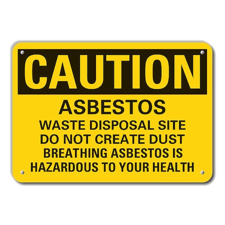 Caution Sign, 10 in H, 14 in W, Plastic, Horizontal Rectangle, English, LCU3-0484-NP_14x10