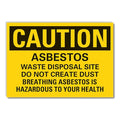 Caution Sign, 3 1/2 in H, 5 in W, Horizontal Rectangle, English, LCU3-0484-RD_5x3.5