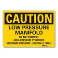 Caution Sign, 7 in H, 10 in W, Non-PVC Polymer, Vertical Rectangle, English, LCU3-0485-ED_10x7