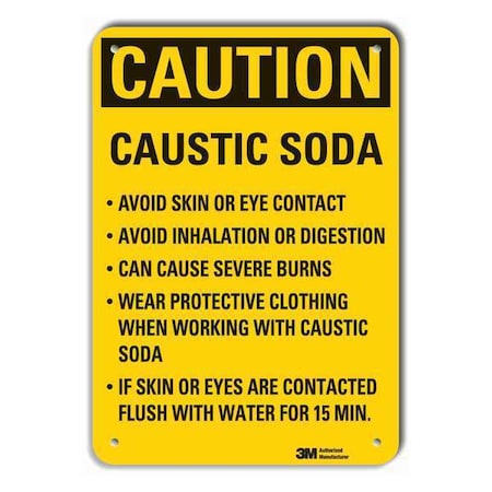 Caution Sign, 10" W, 14" H, 0.055" Thick, LCU3-0494-NP_10x14