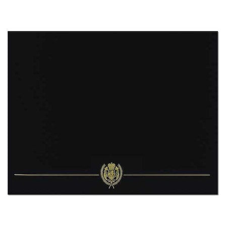 Certificate Cover,Black/Gold,12 in H,PK5