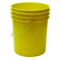 5 gal Open Head Pail, 12-3/8 in Dia, 14-3/4 in H, Yellow, HDPE
