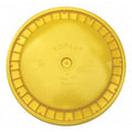 Plastic Pail Lid, Yellow, Snap, 1-3/16 in H