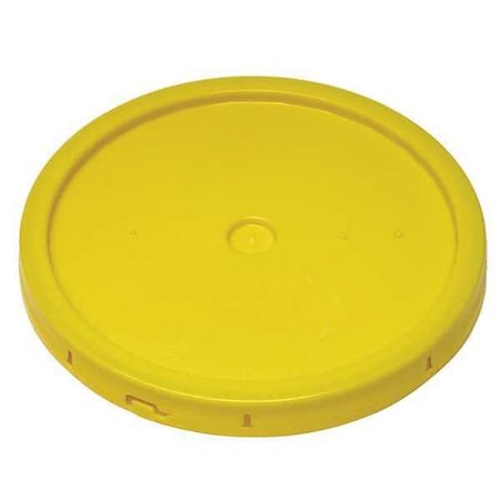 Pail Lid, Yellow, Tear tab, 1-3/16 in. H