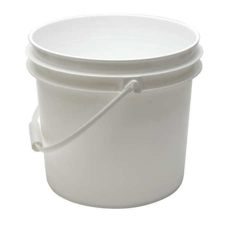 Pail, 3.5 gal., Plastic Handle, White
