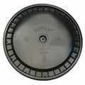 Plastic Pail Lid, Black, Snap, 1-3/16 in. H