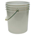 Pail, 5.0 gal., Plastic Handle, Natural