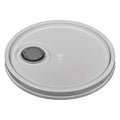 Plastic Pail Lid, White, Spout, 1-3/16 in H