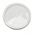 Plastic Pail Lid, White, Tear tab, 1-1/6" H
