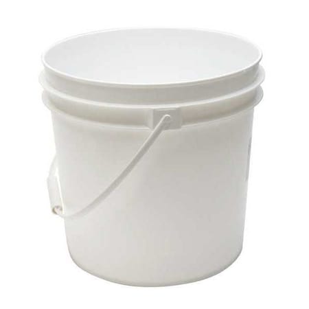 Pail, 2.0 gal., Plastic Handle, White