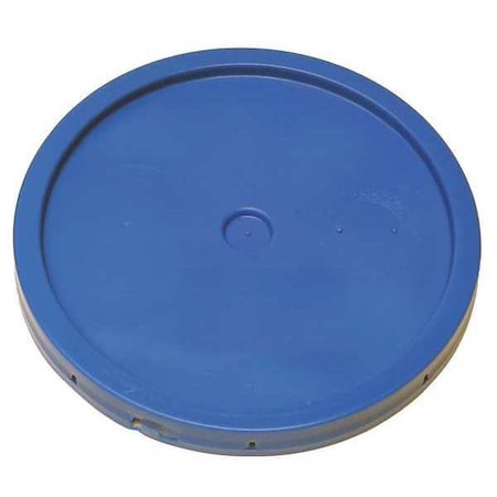 Plastic Pail Lid, Blue, Tear tab, 1-3/16inH