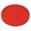 Plastic Pail Lid, Red, Tear tab, 1-3/16in H