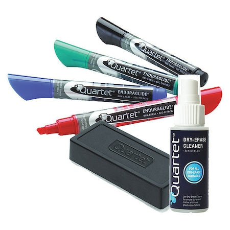 Dry Erase Marker Set, Chisel Tip, Assorted Colors, PK4