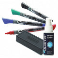 Dry Erase Marker Set, Fine Tip, Assorted Colors, PK5 Low Odor