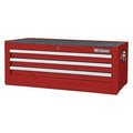 WESTWARD Intermediate Chest, 3-Drawers, Powder Coated Red, 42" W x 19" D x 16" H