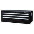 WESTWARD Intermediate Chest, 3-Drawers, Powder Coated Black, 42" W x 19" D x 16" H