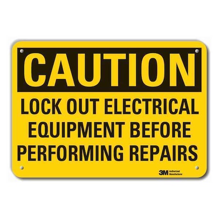 Caution Sign, 7 in. H, Aluminum, LCU3-0439-RA_10x7
