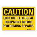 Caution Sign, 3-1/2 in. H, Vinyl, LCU3-0439-RD_5x3.5