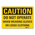Caution Sign, 10" W, 7" H, 0.004" Thickness, LCU3-0428-ED_10x7