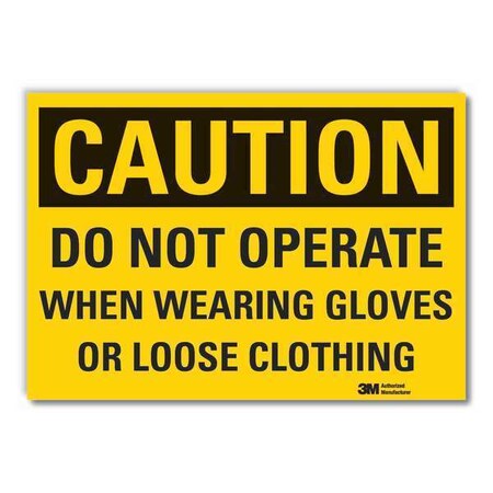 Caution Sign, 10" W, 7" H, 0.004" Thickness, LCU3-0428-ED_10x7