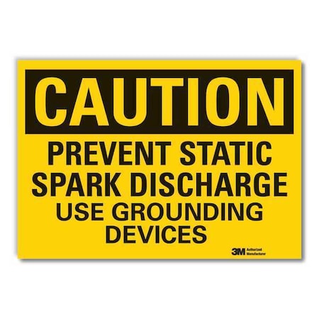 Caution Sign, 5 in. H, Vinyl, LCU3-0430-RD_7x5