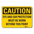 Caution Sign, 14" W, 10" H, 0.055" Thick, LCU3-0431-NP_14x10