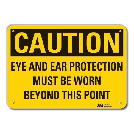 Caution Sign, 14" W, 10" H, 0.055" Thick, LCU3-0431-NP_14x10