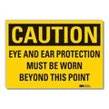 Caution Sign, 3-1/2 in. H, Vinyl, LCU3-0431-RD_5x3.5