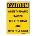 Caution Sign, 3-1/2 in. H, Vinyl, LCU3-0433-RD_5x3.5