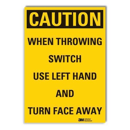 Caution Sign, 3-1/2 in. H, Vinyl, LCU3-0433-RD_5x3.5