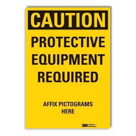 Caution Sign, 5 in. H, Vinyl, LCU3-0423-RD_7x5