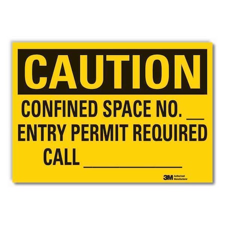 Caution Sign, 5 in. H, Vinyl, LCU3-0425-RD_7x5