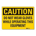 Caution Sign, 3-1/2 in. H, Vinyl