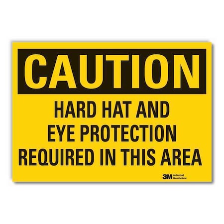 Caution Sign, 3-1/2 in. H, Vinyl, LCU3-0411-RD_5x3.5